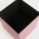image 6 of OHS Matte Velvet Soft Foldable Cube Footstool Seat Storage Organiser Ottoman Pink | Blush Pink
