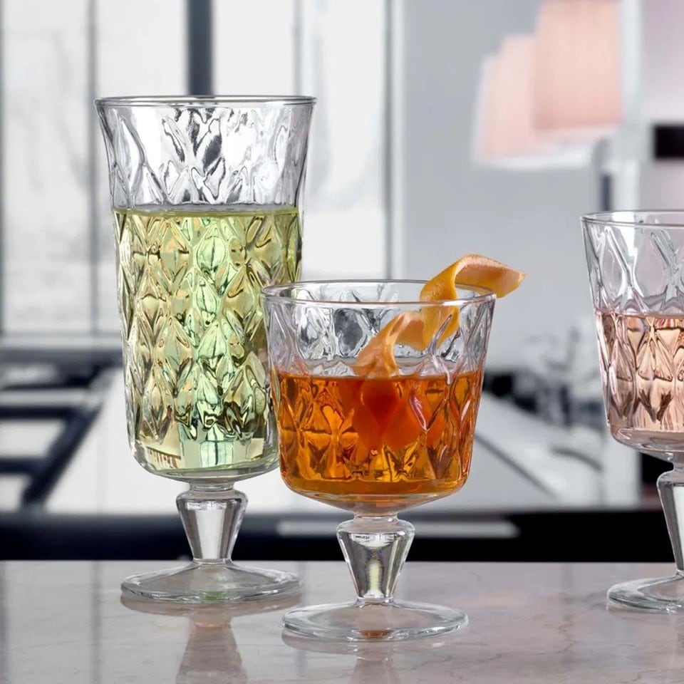 image 1 of Cocktail Iced Tea Water Drinking Highball Tumbler Glasses Set 445ml | Clear | Set of 4