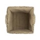 image 3 of Small Antique Wash Square Hessian Lined Log Basket Brown