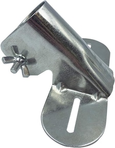 Metal Broom Handle Support Bracket Heavy Duty Adjustable Brace for Push Brooms | Silver