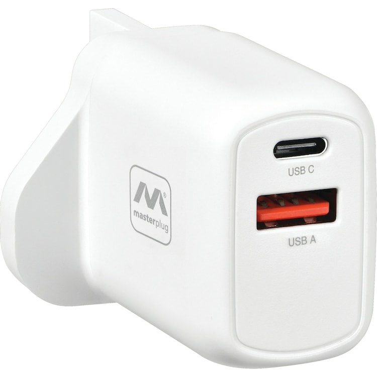Masterplug 30W Usb A + C Super-Fast Charger Plug With Gan Technology