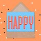 image 3 of Retro Style Bright Word Happy Birthday Card
