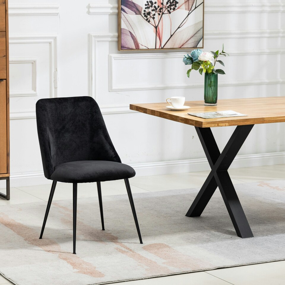 image 1 of Morandi Velvet Dining Chairs - Set of 2