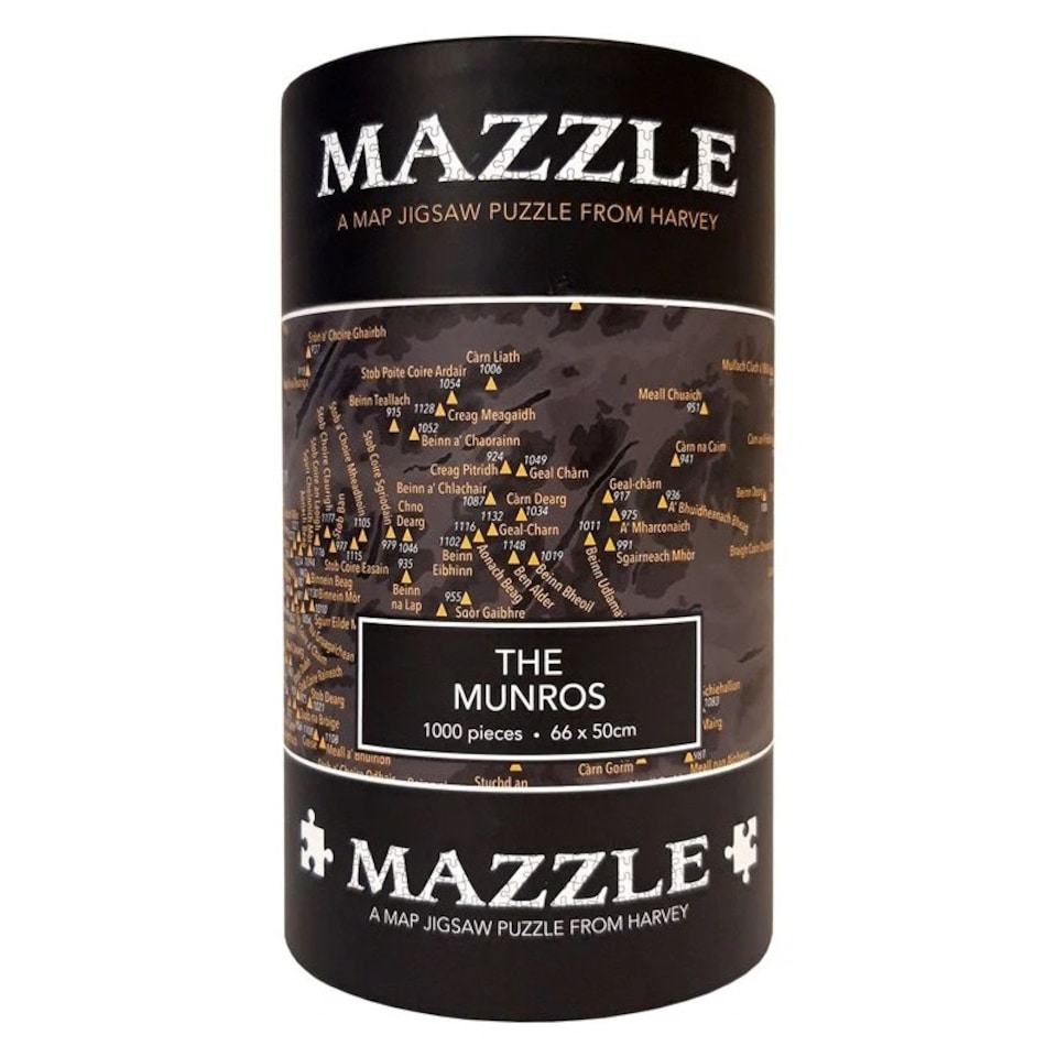 image 1 of Harvey The Munros Mazzle Map Jigsaw Puzzle 1000pcs