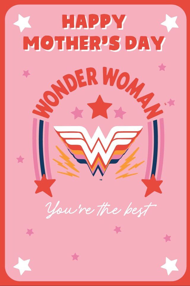 image 1 of Wonder Woman 'You're The Best' Mother's Day Card