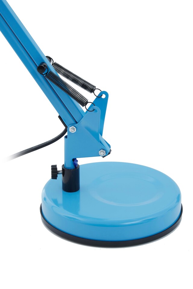 image 1 of Orsina Studio Blue Metal Desk Lamp, Adjustable Anglepoise Design Tall Table Lamps, Contemporary Blue Desk Lamp