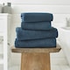 image 1 of Romeo 100% Cotton Absorbent Soft Bathroom Towels - Hand, Bath, Sheet Blue | Navy | Hand towel
