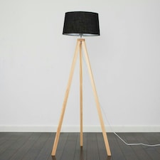 ValueLights Black Floor Lamp Black Shade