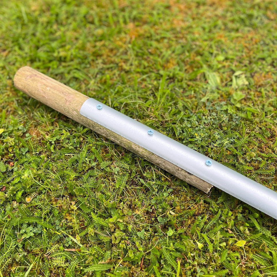 image 1 of Metal Log Roll Stakes for Lawn Garden Border Edging (Pack of 10)