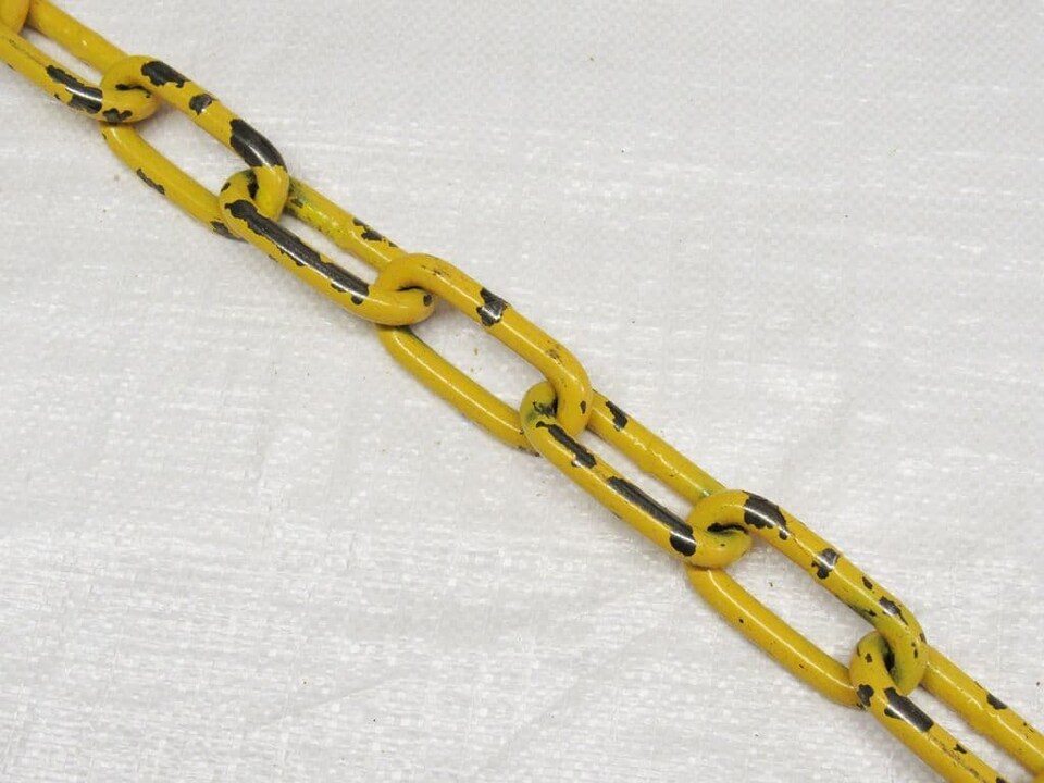 19MM Grade 80 Yellow Painted Long Link Chain - 45000KG Fishing Trawling Lashing