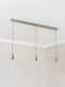 image 3 of ValueLights Shaw Diner Bar 3 Drop Brushed Chrome Adjustable Pendant Ceiling Light | Chrome