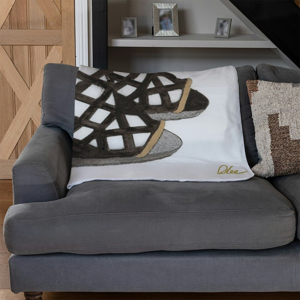 image 1 of These Shoes are made for walking (Blanket)