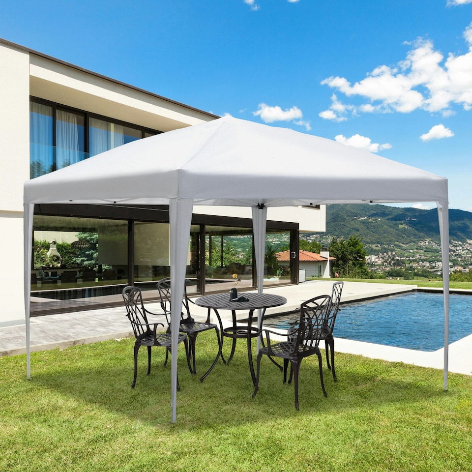 image 1 of Outsunny 3m x 3m Garden Pop Up Gazebo Marquee Wedding Canopy
