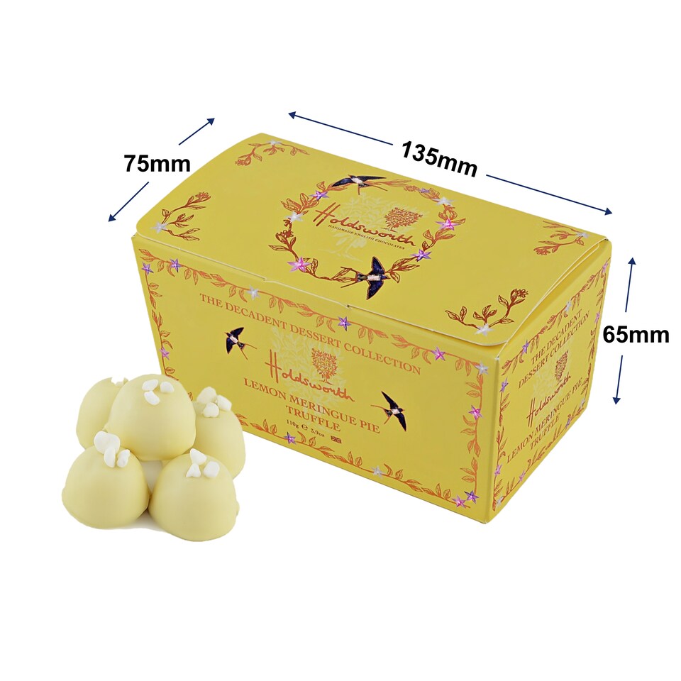 image 1 of Holdsworth Chocolates Lemon Meringue Truffles Ballotin Box 110g