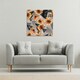 image 2 of Geometric floral shapes (Canvas Print) 46 x 46 x 4cm