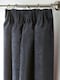 image 5 of Chenille Blackout Pencil Pleat Taped Top Curtains - 117cm x 229cm - Charcoal