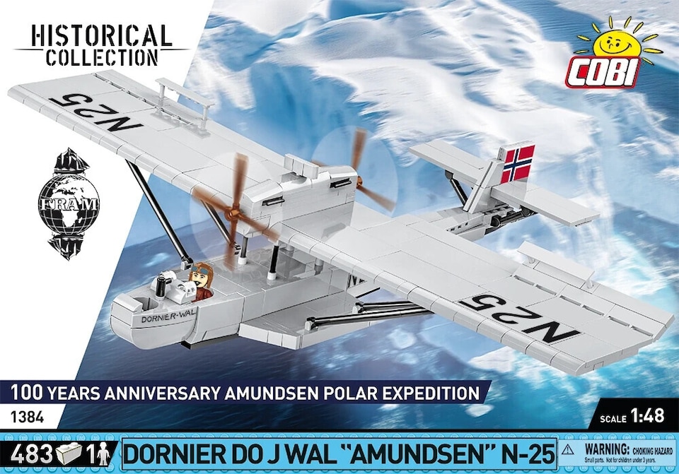 image 1 of Cobi 1384 Historical Collection  Dornier Do J Wal "Amundsen" N25 483 pcs