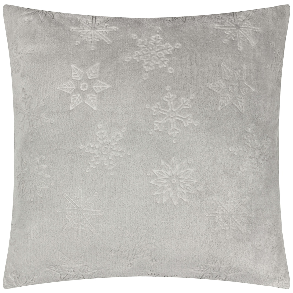 image 1 of furn. Festive Trees Embossed Cushion Grey