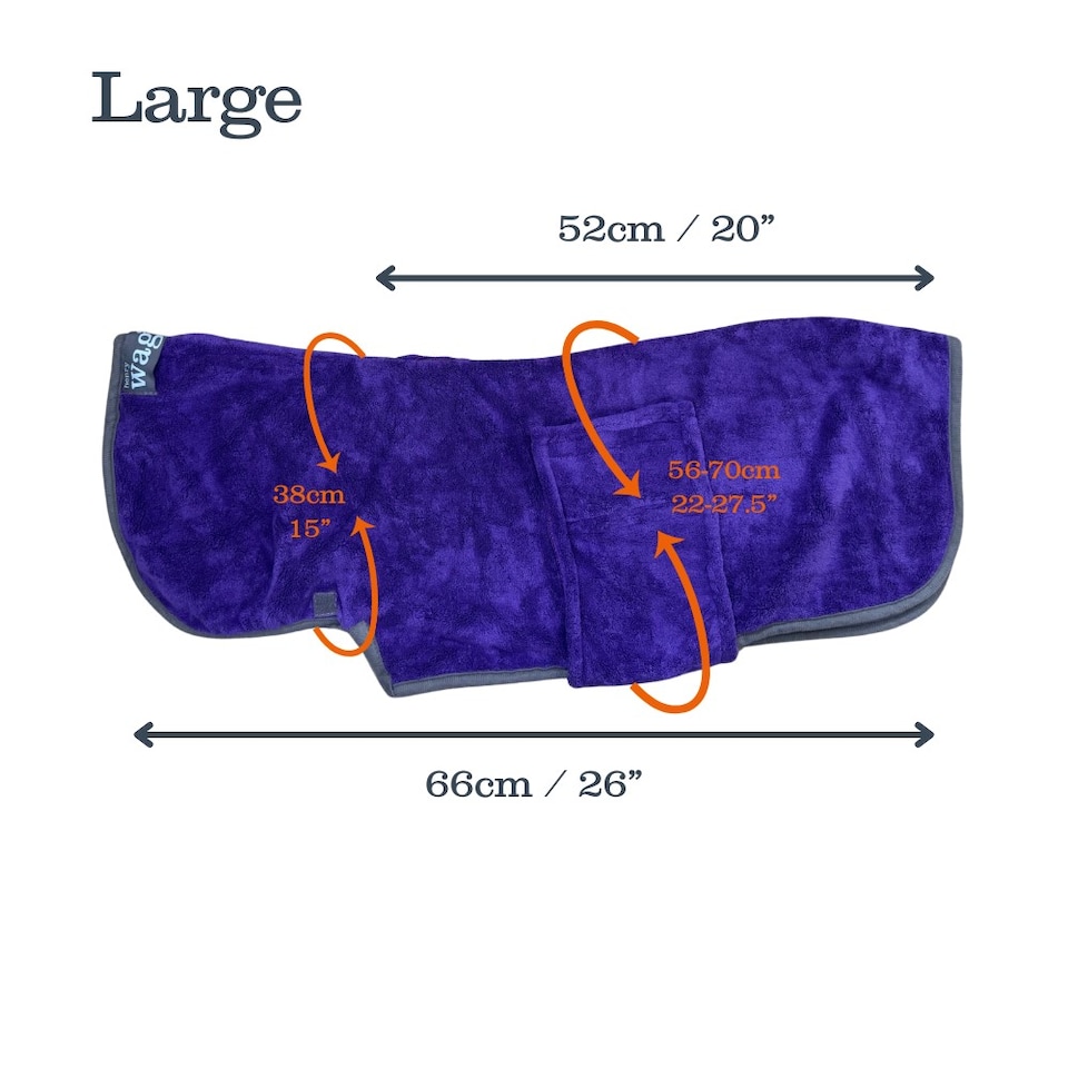 image 1 of Henry Wag Small Purple Dog Drying Coat