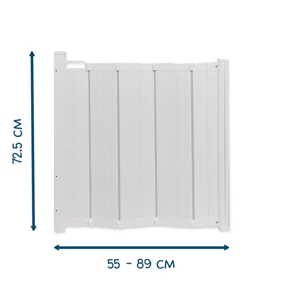 image 1 of BabyDan Alma Foldable Baby Gate 55 - 89cm White