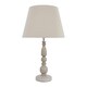 image 1 of Grey Wash Wood Effect 59cm Table Lamp with And Grey Cotton Shade Grey | Grey