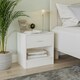 image 4 of 1-Drawer Wooden Bedside Cabinet Brown | Colour: Antique Oak
