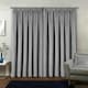 image 5 of Oxford Grey Velvet Curtains 66 x 54 inch (168 x 137 cm) 100% Blackout Pencil Pleat Thermal Noise Reducing Curtains for Bedroom and Living Room