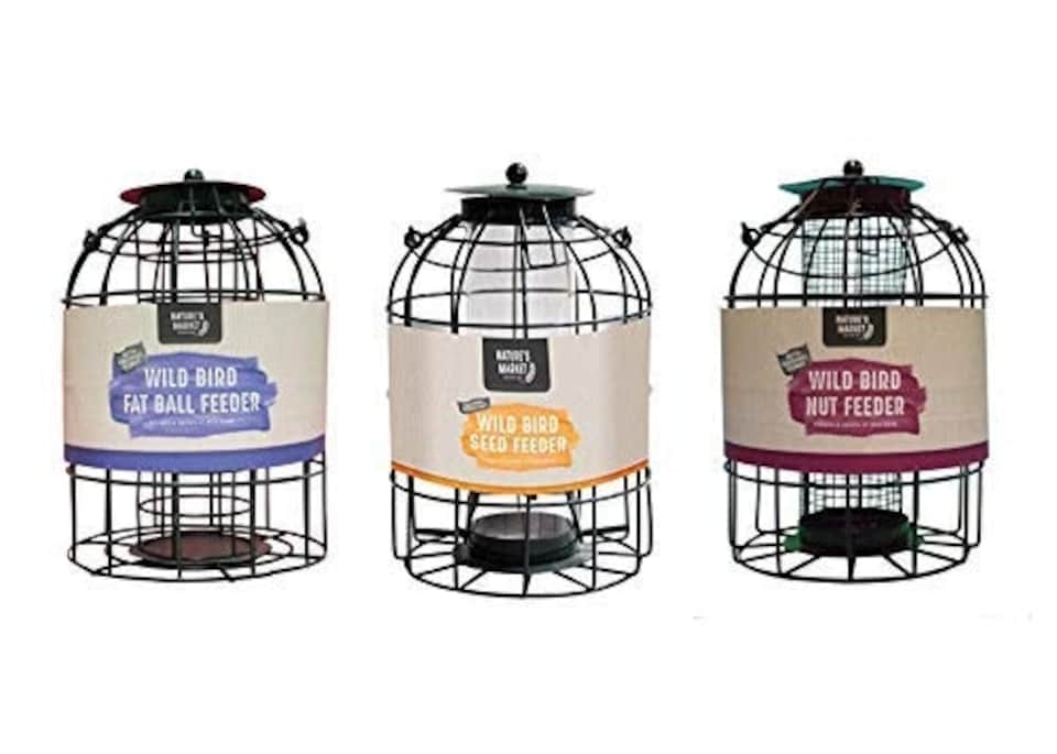 image 1 of Marco Paul 3pack Wild Bird Feeders for Seeds, Peanut, fat ball feeder