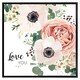 image 2 of Garden flower, pink peach rose, white anemone (Picture Frame) Brown / M