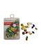 image 1 of Pack of 100 Assorted Coloured Drawing Pins