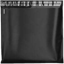 KAV Black Mailing Postal Bags 100 Pack - Strong Poly Mailers, Tear Resistant, Waterproof Courier Bag (25 x 42 CM / 10" x 16.5")