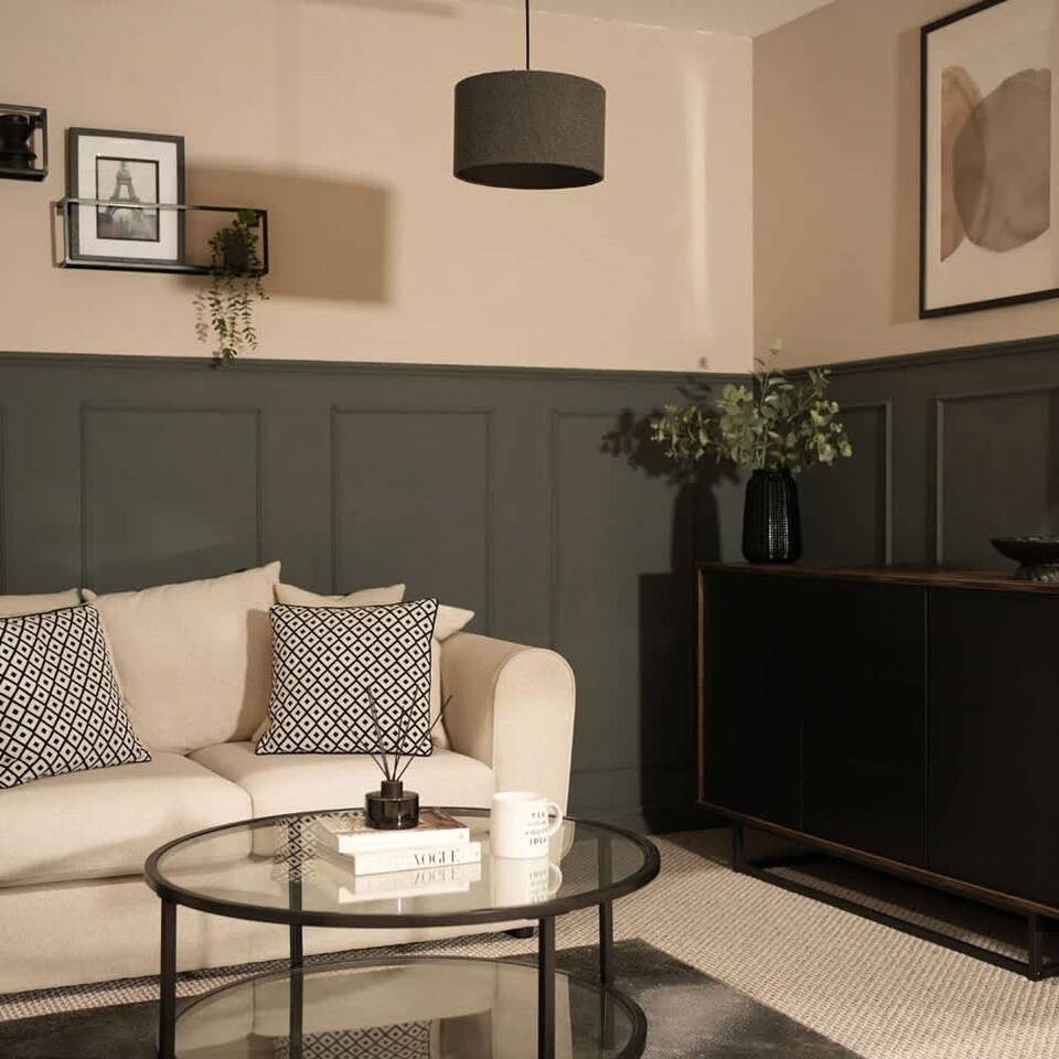 image 1 of ValueLights Reni Small Charcoal Boucle Pendant Shade | Grey