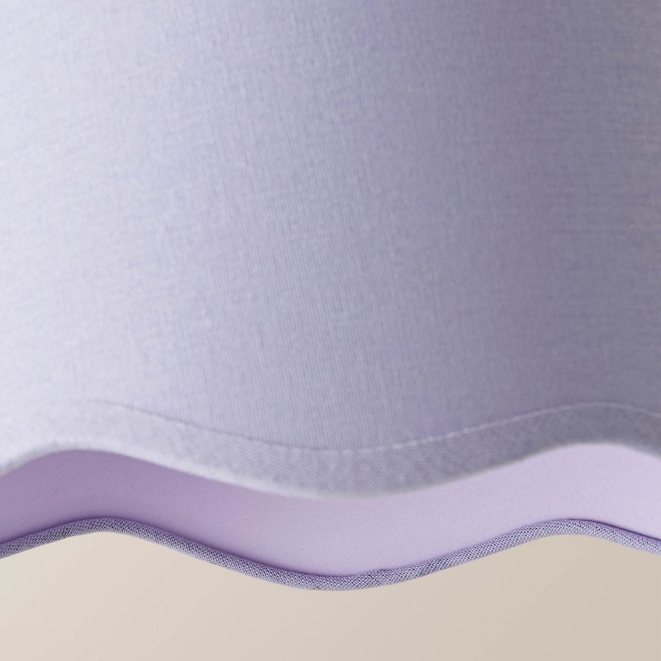 image 1 of ValueLights Mabel Small Lilac Scallop Edge Linen Shade