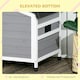 image 8 of PawHut Wooden Dog Kennel for Outside 97L x 72W x 65Hcm, Grey