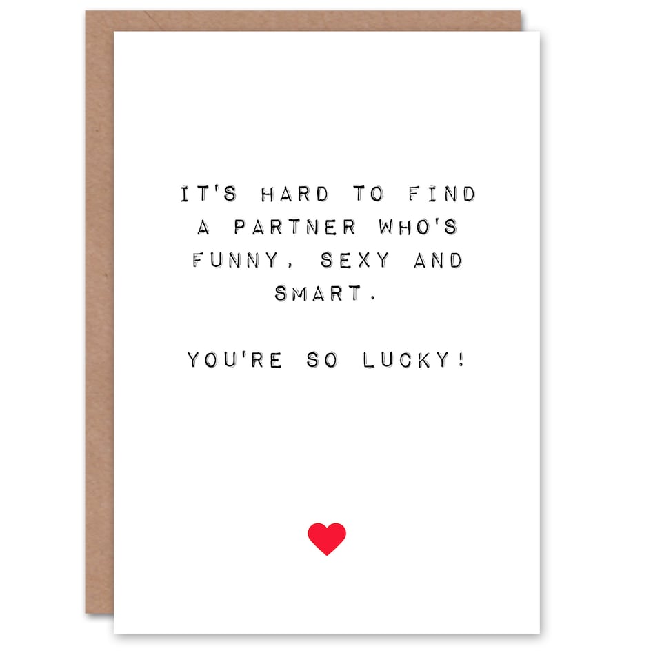 image 1 of Anniversary Card Fun Funny Humour Sexy Lucky For Him or Her
