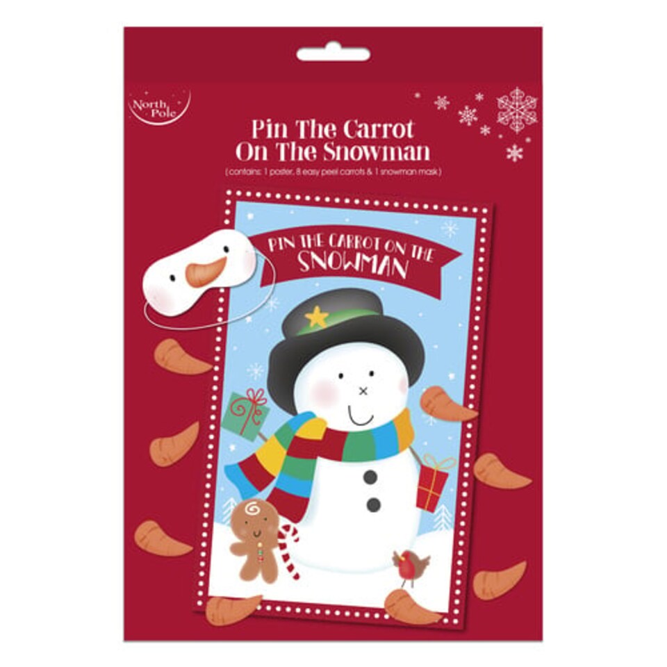 Stick The Carrot On The Snowman Christmas Party Game