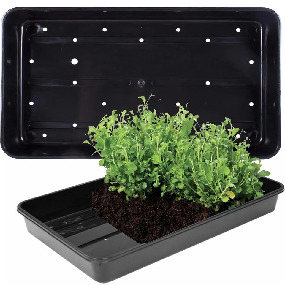 image 1 of 3 x Heavy Duty Seed Trays With Strong Rim For Extra Rigidity Seedling