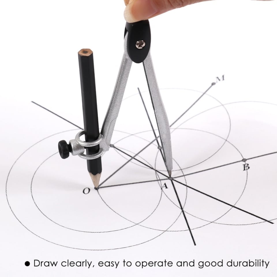 image 1 of Compass Divider with Pencil
