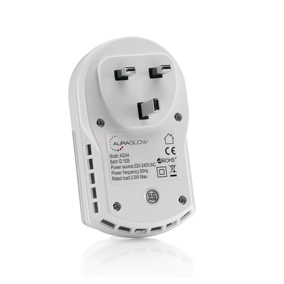 image 1 of Auraglow Super Bright Plug In PIR Motion Sensor LED Night Light