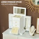 image 3 of HOMCOM 4-Tier Large Jewellery Box with Mirror and 2 Drawers, White