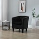 image 3 of Clio Studded Velvet Tub Chair - Black