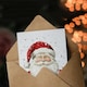 image 3 of Jolly Santa Claus Snowflakes Snow Festive Xmas Blank Christmas Card