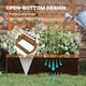 image 5 of Outsunny Wooden Trellis Planter, Raised Garden Bed for Climbing Plants, Natural