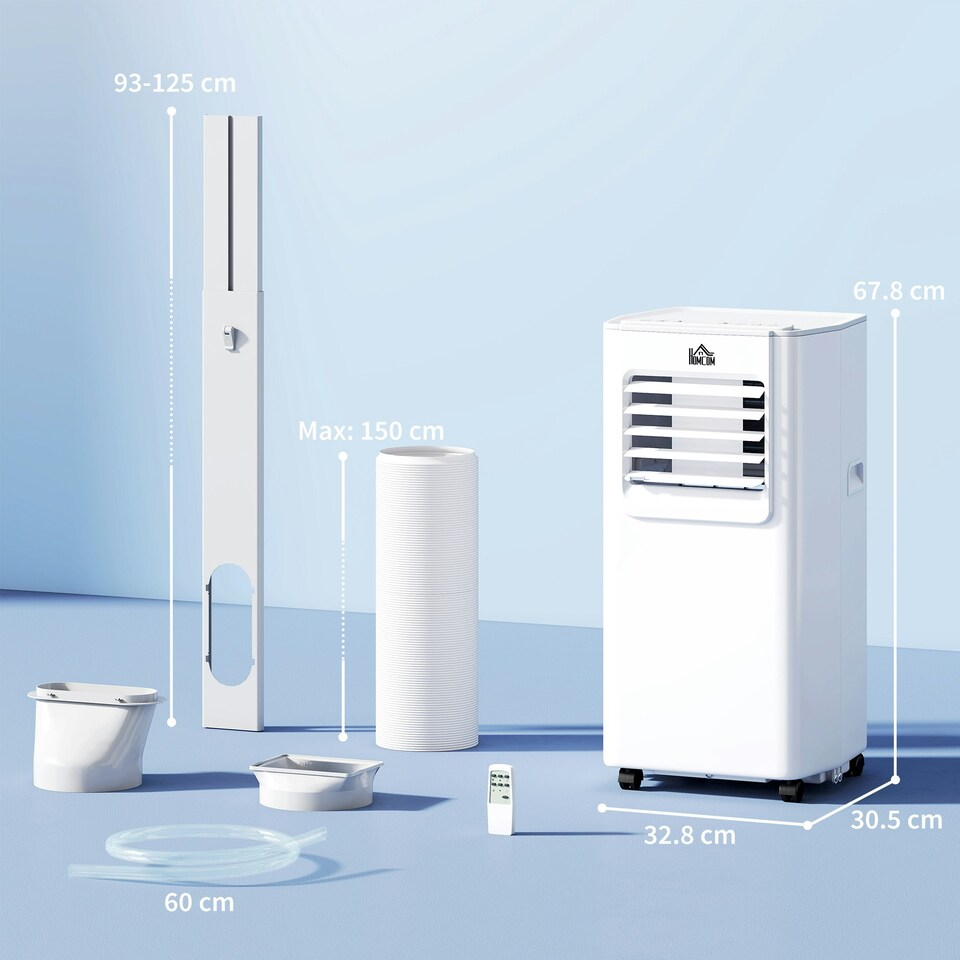 image 1 of HOMCOM 5000BTU Portable Air Conditioner 4 Modes LED Display Timer Home Office