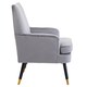 image 3 of Interiors by Grey Velvet Armchair, Built to Last Lounge Chair, Easy to Maintain Velvet Chair, Reliable Armchair