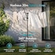 image 2 of Vonhaus Rotary Washing Line 30m, 3 Arm Outdoor Clothes Airer
