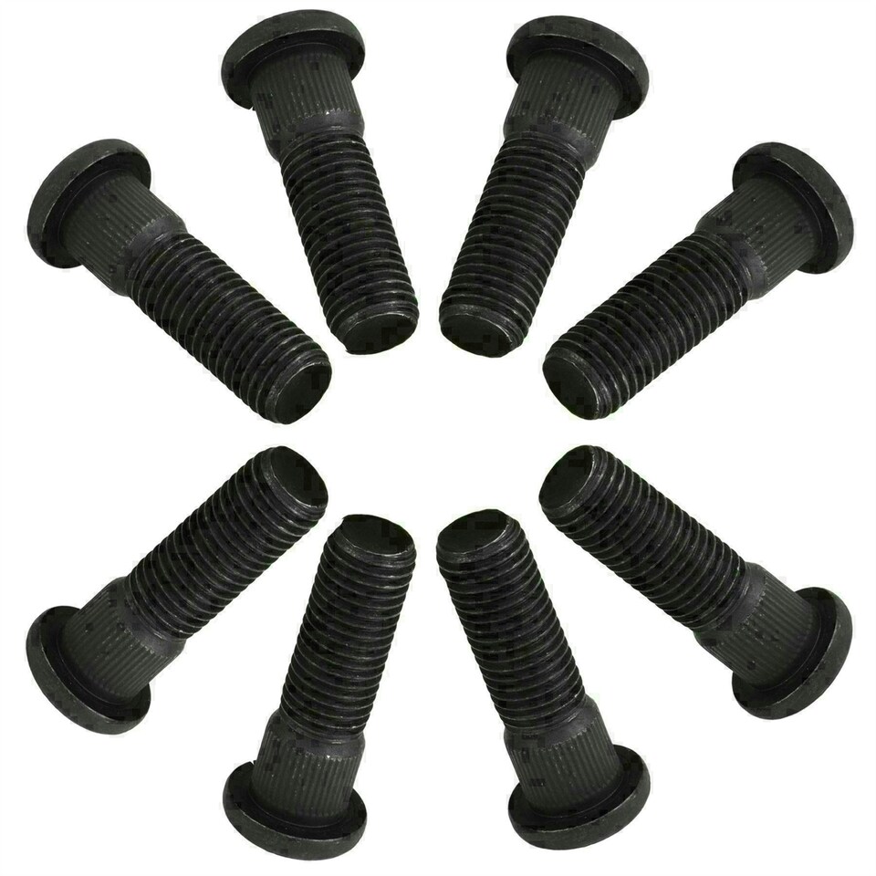 image 1 of Pack of 8 M12 x 1.5 Wheel Studs And Nuts For 100mm PCD Trailer Hubs