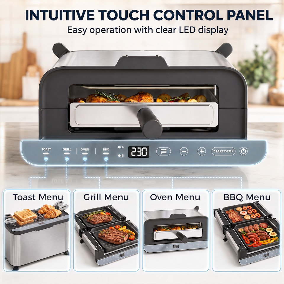 image 1 of HOMCOM Air Fryer Oven, Convection Oven, 12 L