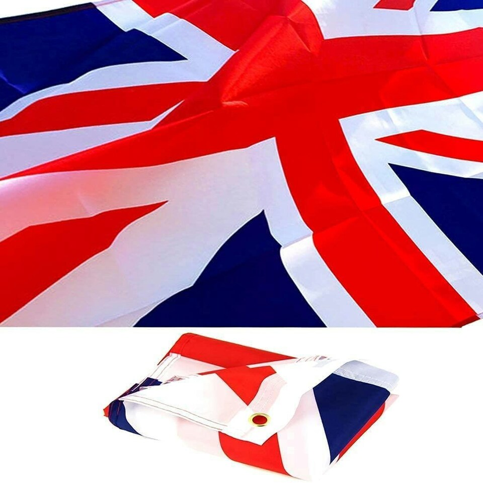 image 1 of 3Pcs Union Jack Flag - 5x3ft With Eyelets Multi