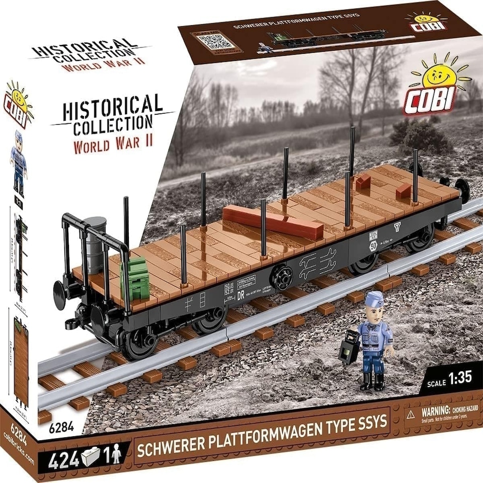 image 1 of COBI - WWII Schwerer Plattformwagen Type SSYS